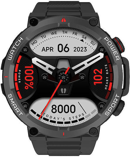 BlackView W50 47mm Smartwatch with Heart Rate Monitor (Black) view 4