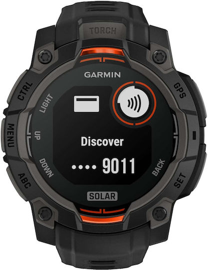Garmin Instinct 3 Solar Aluminium 45mm Waterproof Smartwatch with Heart Rate Monitor (Black with Black Band) vue 5