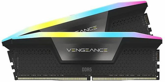 Corsair Vengeance RGB DDR5 32GB RAM with 2x16GB Modules and Speed 6400 for Desktop CMH32GX5M2B6400C32