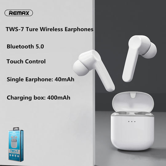 Remax TWS-7 In-ear Bluetooth Handsfree Earphones with Charging Case White view 7