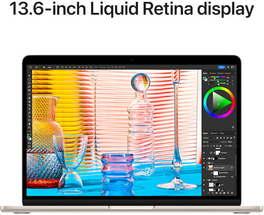 Apple MacBook Air 13.6" (2022) QHD+ (M2-8‑core/16GB/256GB SSD) Starlight (ES Keyboard) view 5