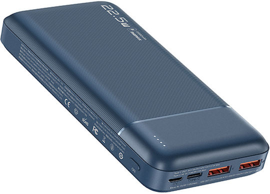 Remax RPP-192 Power Bank 20000mAh 22.5W with 2 USB-A Ports and USB-C Port Power Delivery / Quick Charge 3.0 Black view 2