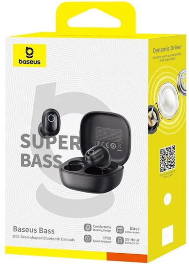 Baseus Bass BD1 In-ear Bluetooth Handsfree Earphones with Sweat Resistance and Charging Case Cosmic Black view 2