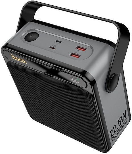Hoco J161 Power Bank 80000mAh 22.5W with 2 USB-A Ports and USB-C Power Delivery Port Black vue 2
