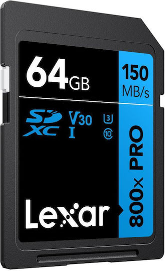 Lexar Professional SDXC 64GB U3 V30 UHS-I 150MB/s With Adapter view 2