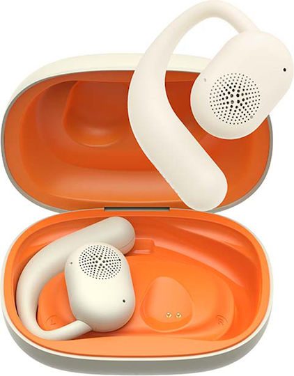 Havit OWSFIT 1 OWS914 Open Ear Bluetooth Handsfree Earphones with Sweat Resistance and Charging Case Beige