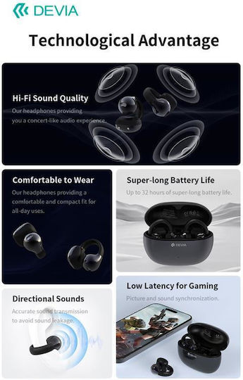 Devia EM402 Pro2 In-ear Bluetooth Handsfree Earphones with Charging Case Purple vy 2