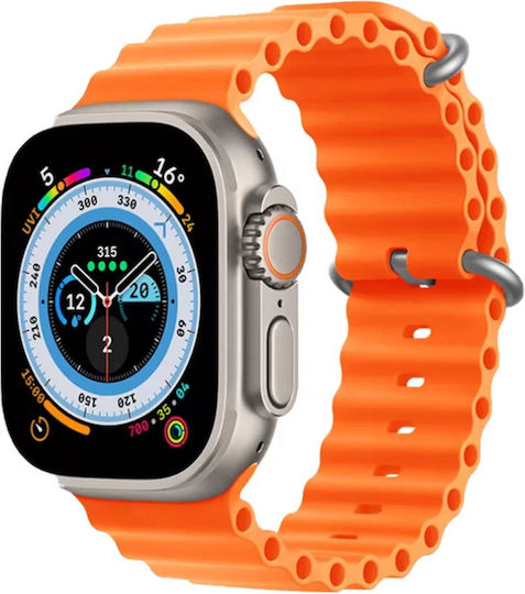 X8 Ultra Smartwatch with Heart Rate Monitor (Champagne Gold) view 2