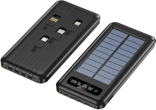 YM519 Solar Power Bank 10000mAh Black view 1