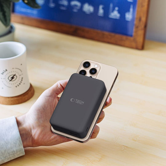 Tech-Protect PB12 LifeMag MagSafe Power Bank 20000mAh 15W with USB-A Port and USB-C Port Black view 2