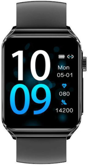BlitzWolf BW-HL6 54mm Smartwatch with Heart Rate Monitor (Black Silicone) view 2