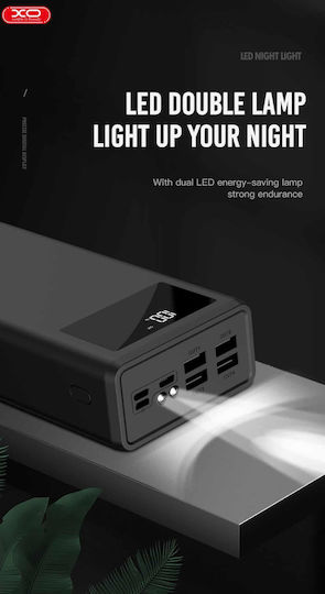 XO PR123 Power Bank 30000mAh with 4 USB-A Ports Power Delivery / Quick Charge 3.0 Black vue 3