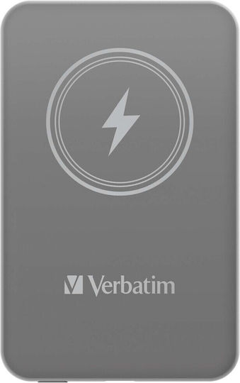Verbatim Charge 'n' Go MagSafe Power Bank 5000mAh with USB-C Port Power Delivery Gray view 3