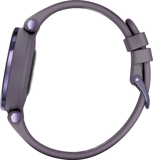 Garmin Lily Sport Aluminium Waterproof Smartwatch with Heart Rate Monitor (Midnight Orchid Bezel with Deep Orchid Case and Silicone Band) view 5