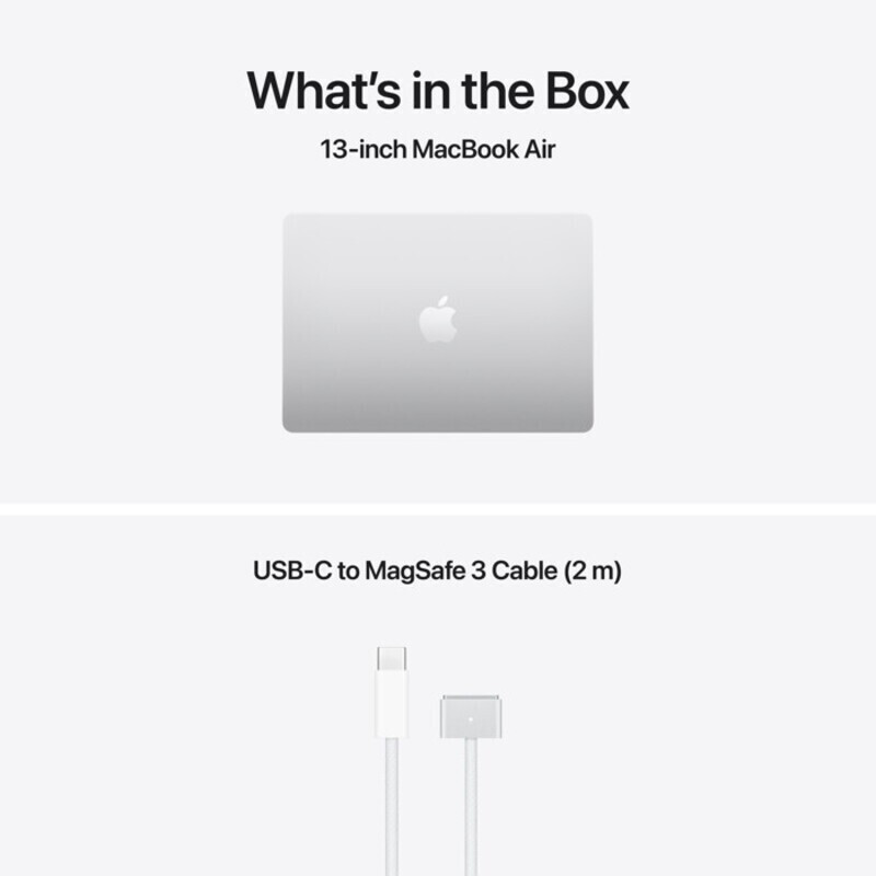 Apple MacBook Air 13.6 IPS Retina Display M5 10-Core 16GB 512GB SSD 8-Core GPU with 40W Charger Silver US Keyboard view 2
