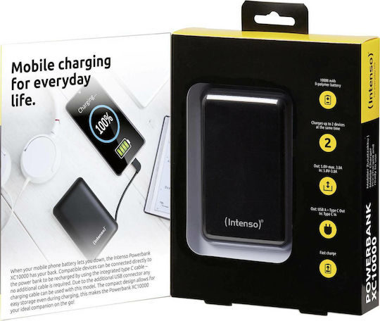 Intenso XC10000 Power Bank 10000mAh with USB-A Port and USB-C Port Black view 4