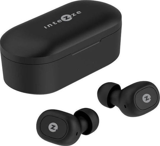 Intezze Piko In-ear Bluetooth Handsfree Earphones with Sweat Resistance and Charging Case Black