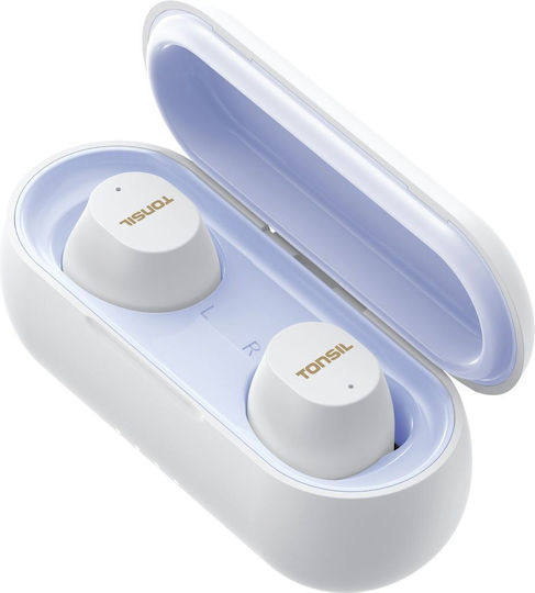 Tonsil T45BT In-ear Bluetooth Handsfree Earphones with Sweat Resistance and Charging Case White