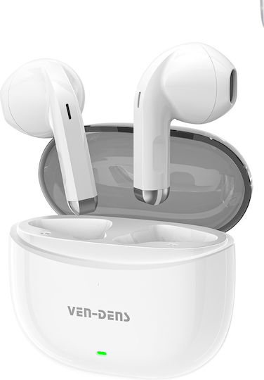 Ven-Dens VD-BT030 In-ear Bluetooth Handsfree Earphones with Charging Case White view 2