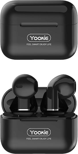 Yookie YKS22 In-ear Bluetooth Handsfree Earphones with Charging Case White view 3