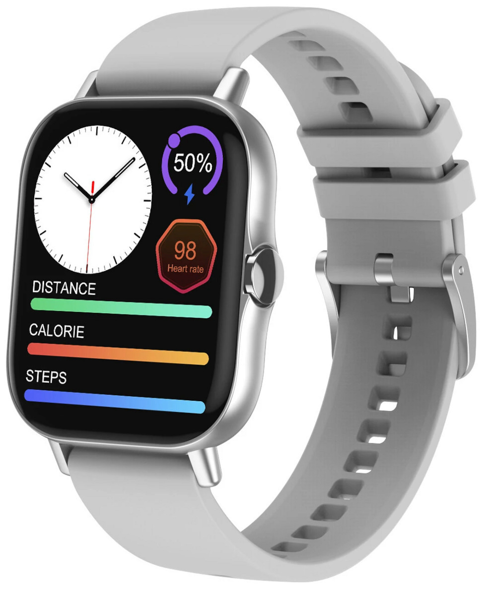 NanoFiT PRO Aluminium Smartwatch with Heart Rate Monitor (Silver)