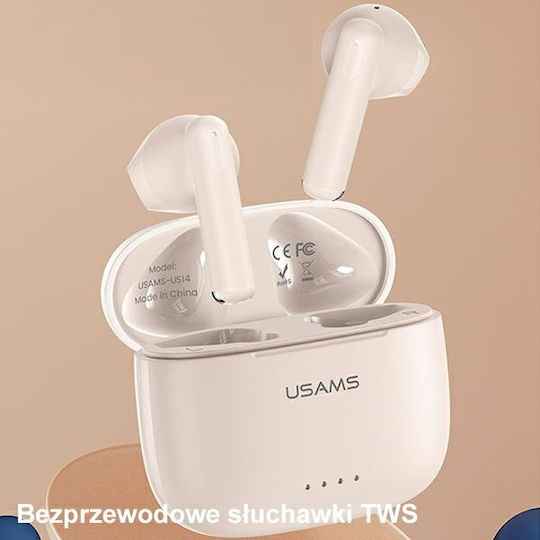 Usams BHUUS03 Earbud Bluetooth Handsfree Earphones with Charging Case Blue view 3