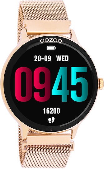 Oozoo Q00138 45mm Smartwatch with Heart Rate Monitor (Rose Gold) view 5