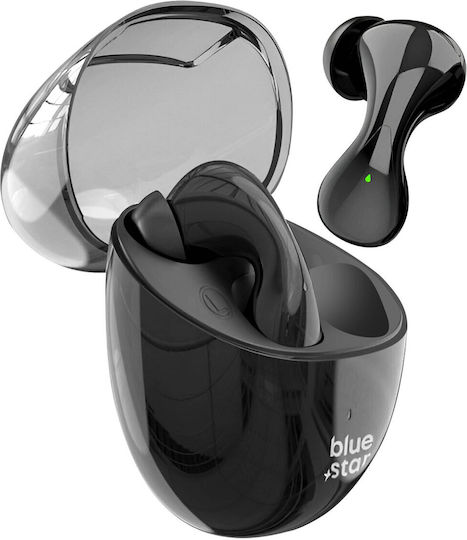 Blue Star BK99 In-ear Bluetooth Handsfree Earphones with Charging Case Black view 2