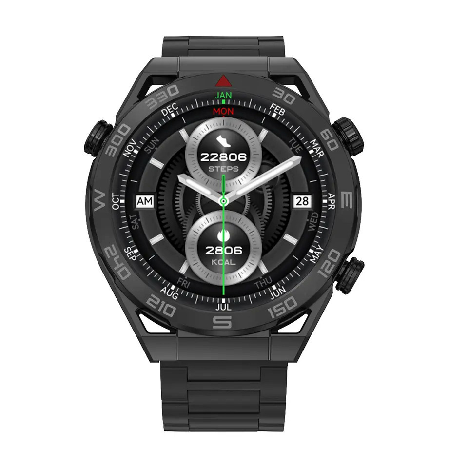 Aluminium Smartwatch with Heart Rate Monitor (Black) vue 3
