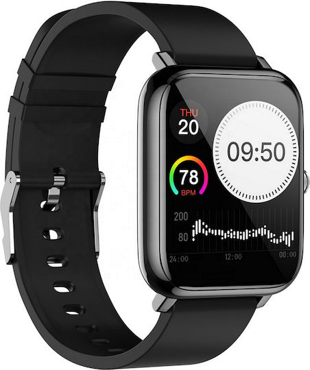 P22D Smartwatch with Heart Rate Monitor (Black) vue 2