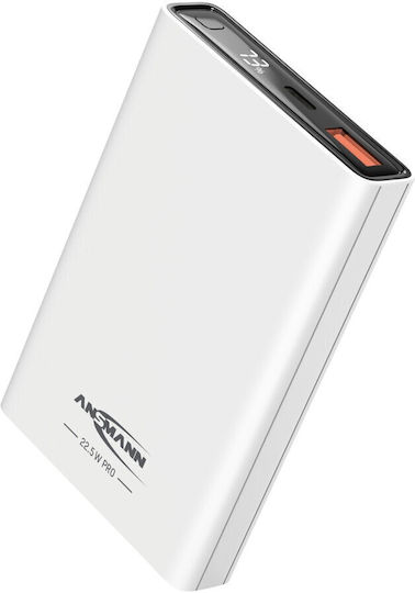 Ansmann Power Bank 10000mAh with USB-A Port and USB-C Port Power Delivery White view 5