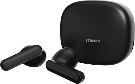Streetz T160 Earbud Bluetooth Handsfree Earphones with Charging Case Black