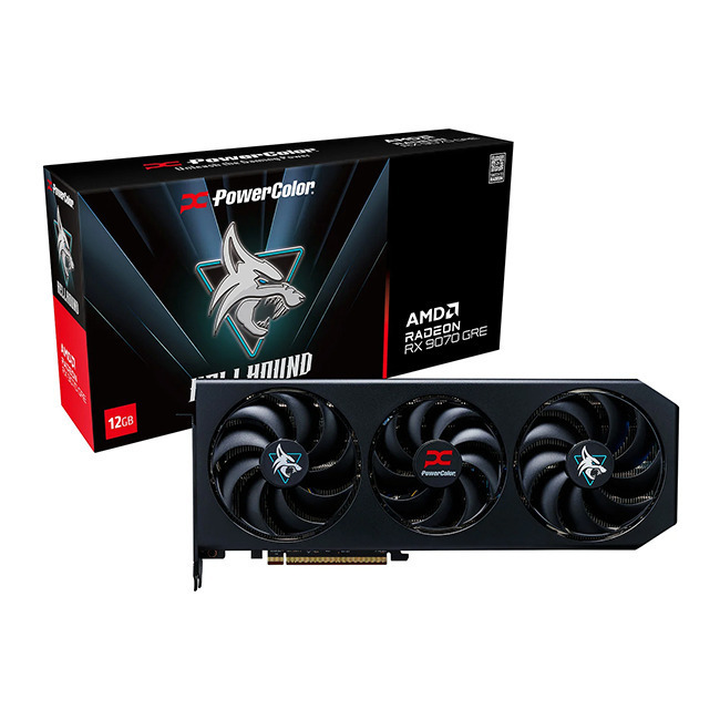 PowerColor Radeon RX 9070 GRE 12GB GDDR6 Hellhound Graphics Card RX9070GRE 12G-L/OC