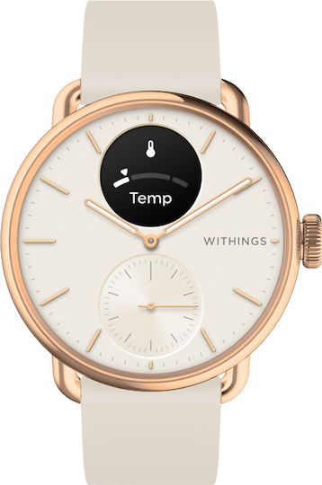 Withings ScanWatch 2 Stainless Steel 38mm Waterproof with Heart Rate Monitor (Sand) view 6