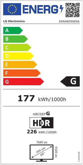 LG Smart Television 65" 8K UHD LED 65NANO956NA HDR (2020) view 5
