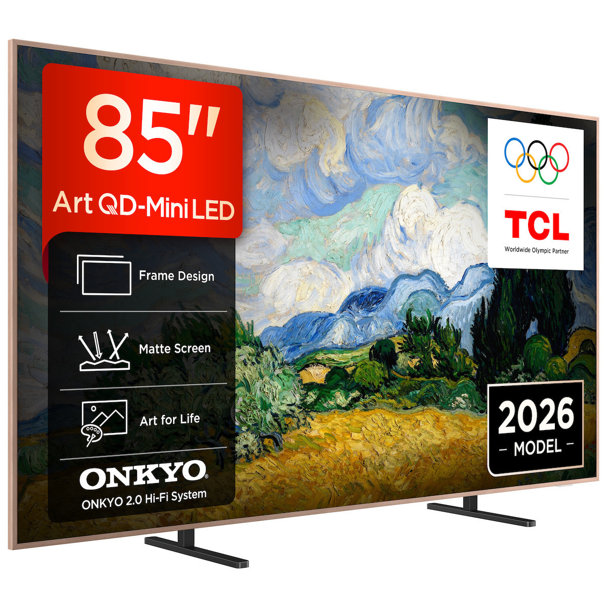 TCL Smart TV 85" 4K UHD QD-Mini LED A400 Pro Art HDR (2026) 85A400 Pro view 3