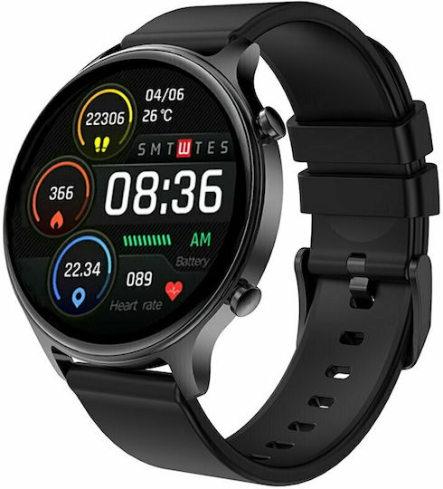 Dosspor DS30 Smartwatch with Heart Rate Monitor (Black)
