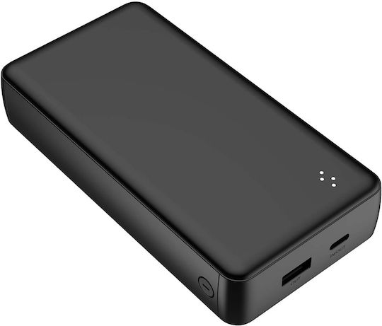 WOW Power Bank 20000mAh with USB-A Port and USB-C Port Black view 1