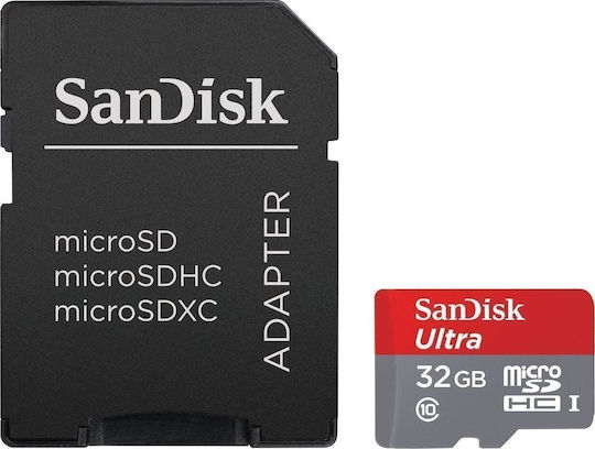 Sandisk Ultra microSDHC 32GB Class 10 A1 UHS-I 80MB/s With Adapter