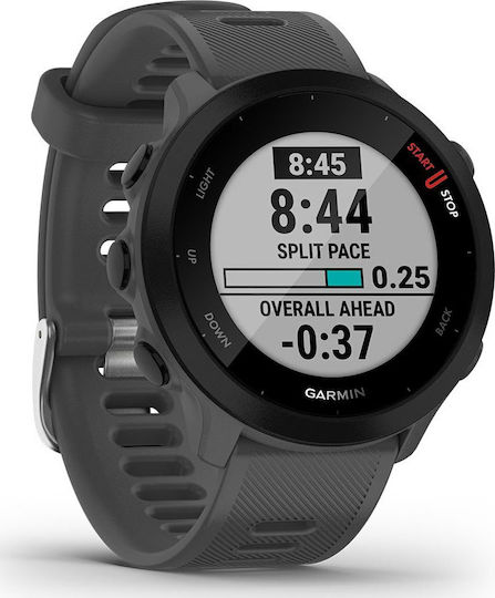Garmin Forerunner 55 42mm Waterproof Smartwatch with Heart Rate Monitor (Monterra Grey) view 3
