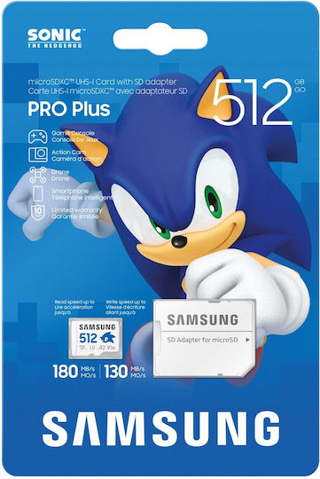 Samsung Pro Plus microSDXC 512GB U3 V30 A2 UHS-I 180MB/s with Adapter view 9