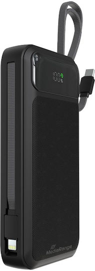 MediaRange Power Bank 20000mAh 22.5W with USB-A Port and USB-C Port Power Delivery / Quick Charge 3.0 Black view 4
