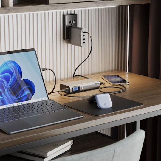 Alogic Ruck Power Bank 20000mAh 130W with USB-A Port and 2 USB-C Ports Silver view 3