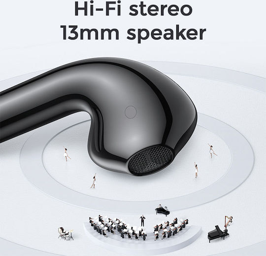 Joyroom JR-T13 Earbud Bluetooth Handsfree Earphones with Sweat Resistance and Charging Case Black view 9