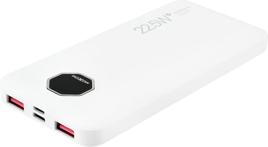 Moxom Power Bank 10000mAh 18W with 2 USB-A Ports and USB-C Port Power Delivery White