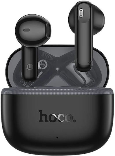 Hoco EQ28 Earbud Bluetooth Handsfree Earphones with Charging Case Black view 3