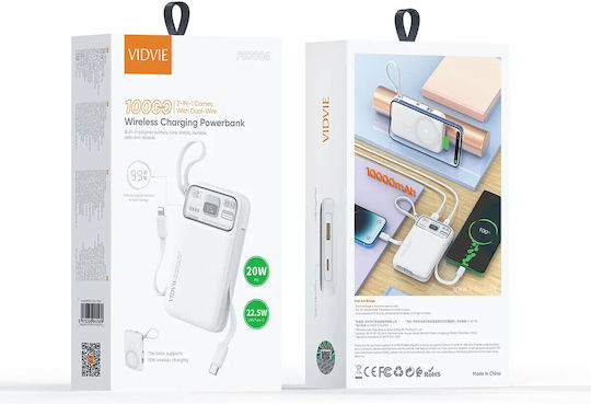 Vidvie PB7004 Power Bank 10000mAh 22.5W White view 2