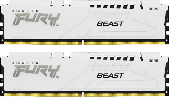 Kingston Fury Beast DDR5 32GB RAM with 2x16GB Modules and Speed 5200 for Desktop KF552C40BWK2-32 view 2