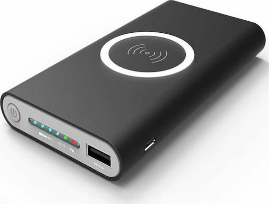 Qi Wireless Power Bank 8000mAh with USB-A Port Black view 6