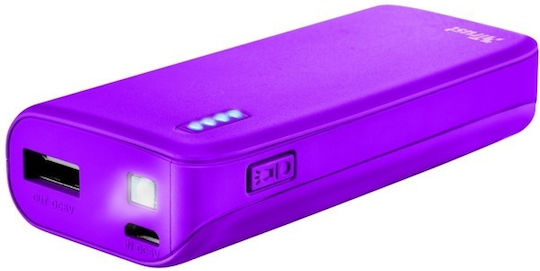Trust Primo Power Bank 4400mAh with USB-A Port and USB-C Port Purple